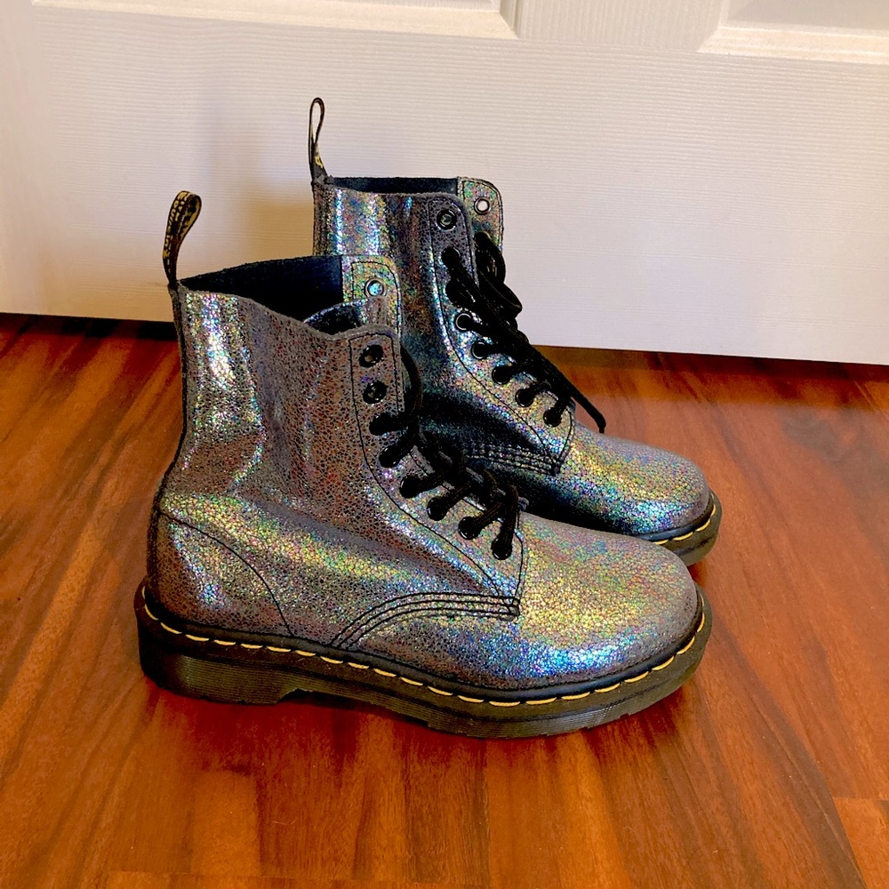 Holographic Chrome Dr. Martens